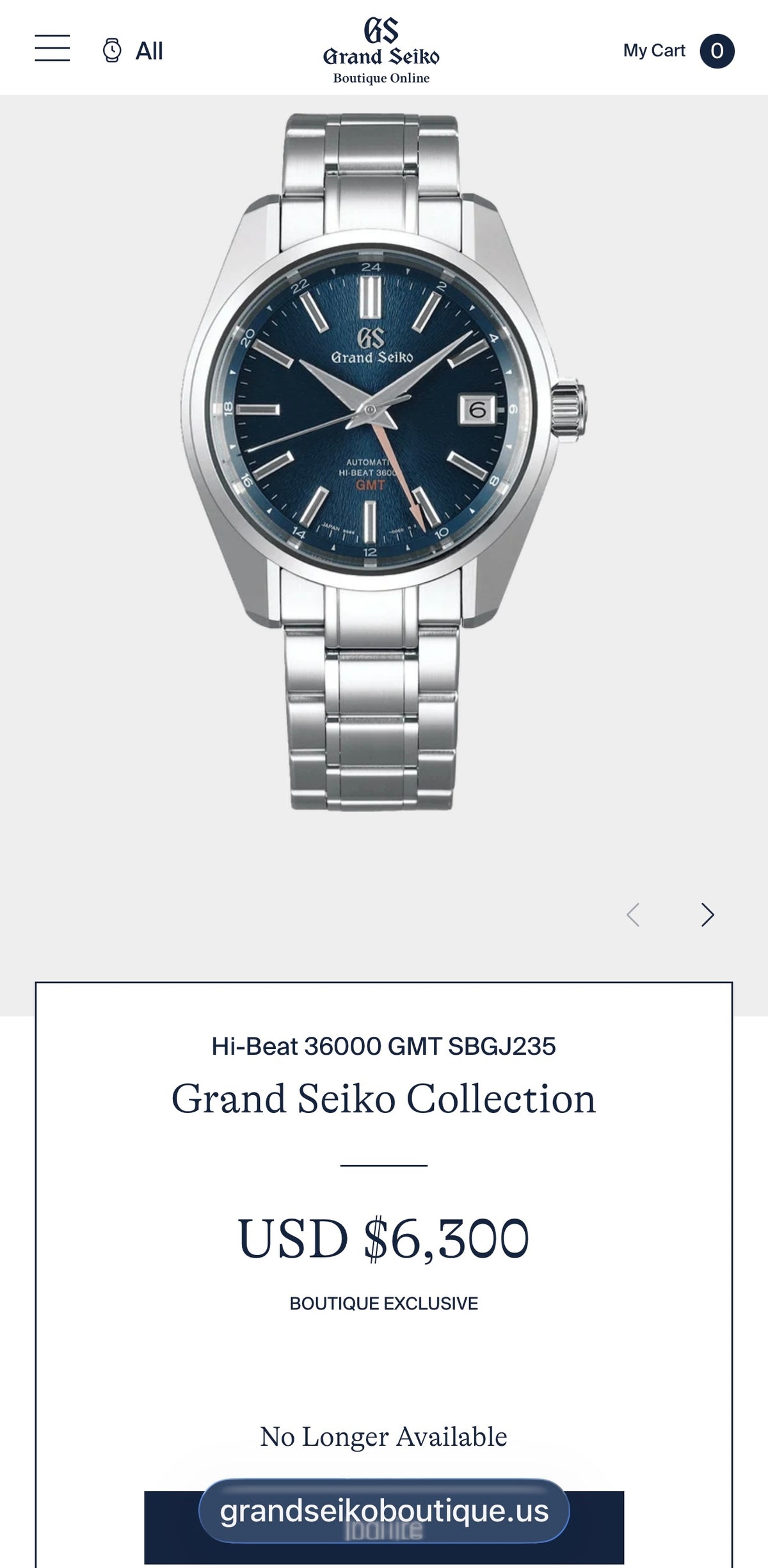 2022 Grand Seiko SBGJ235 Hi-Beat 36000 GMT 40mm “Mt. Iwate” Blue Dial on Bracelet Limited Edition Complete Set