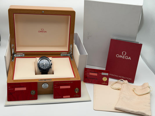 2022 Omega Speedmaster Moonphase “Blue Side of the Moon” 44.25MM Ceramic Automatic -UNWORN -Complete Set