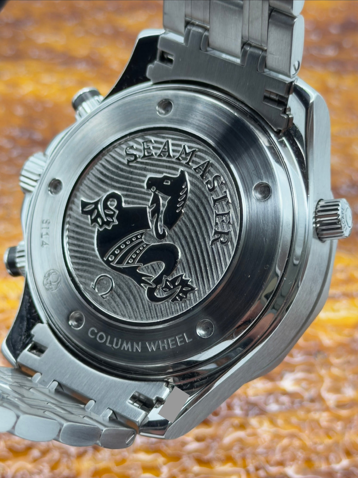 2013 Omega Seamaster Diver 300M Chronograph 44mm Black Dial w/ yellow accent 212.30.44.50.01.002 - Complete Set