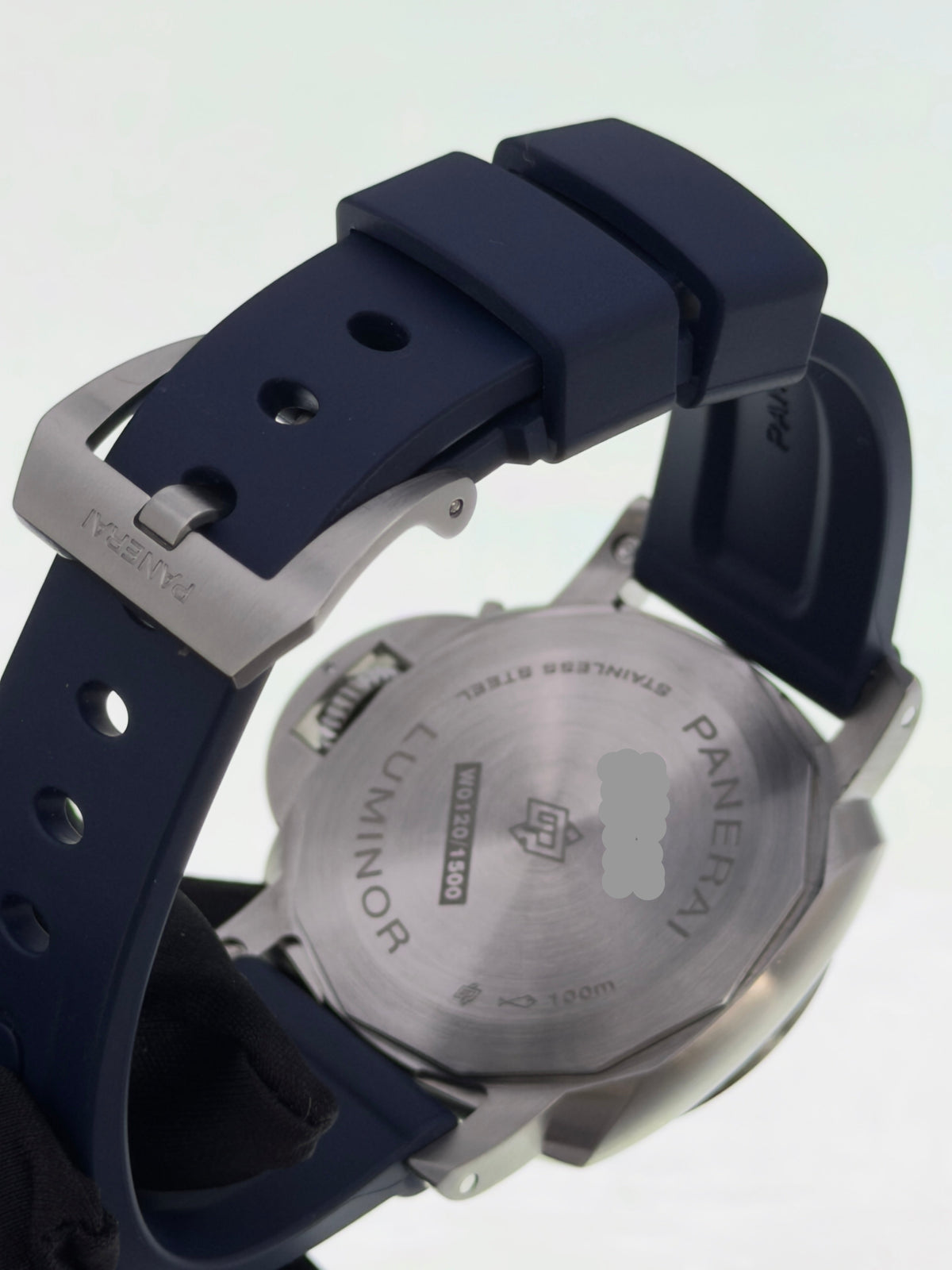 2020 Panerai Luminor Marina 42mm Blue Dial on Blue Rubber Strap PAM01393 ~ B&P