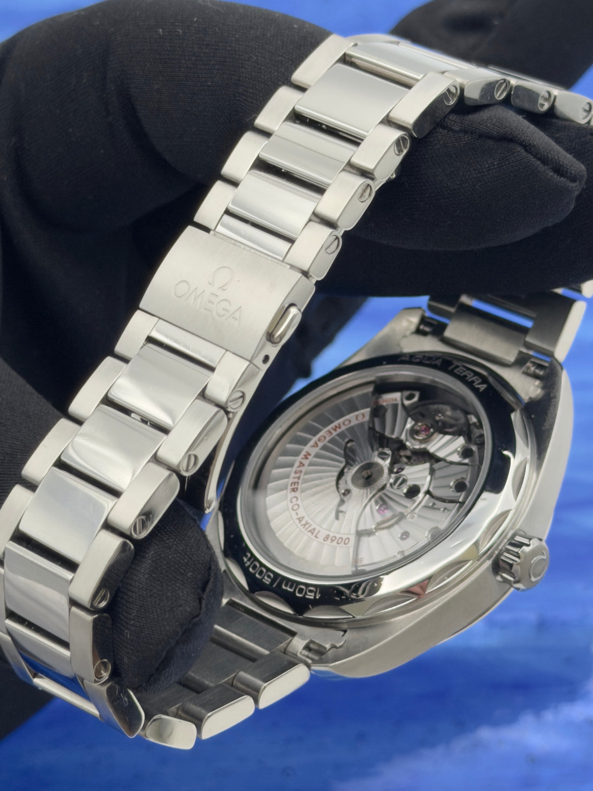 2023 Omega Seamaster 41mm Aqua Terra 150M "Teak" Blue Dial w/ SS Bracelet 220.10.41.21.03.004 ~ Complete Set - WARRANTY