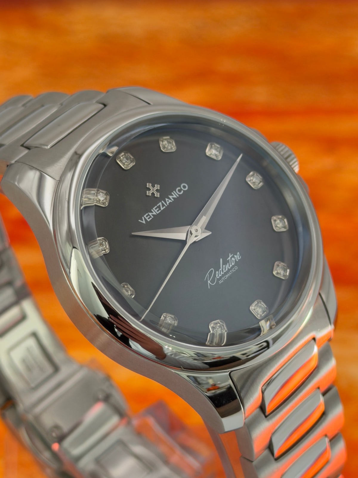 2024 Venezianico Redentore 36 mm Diamond Black Mother of Pearl Dial ~ 1121521C - Watch & Generic Box