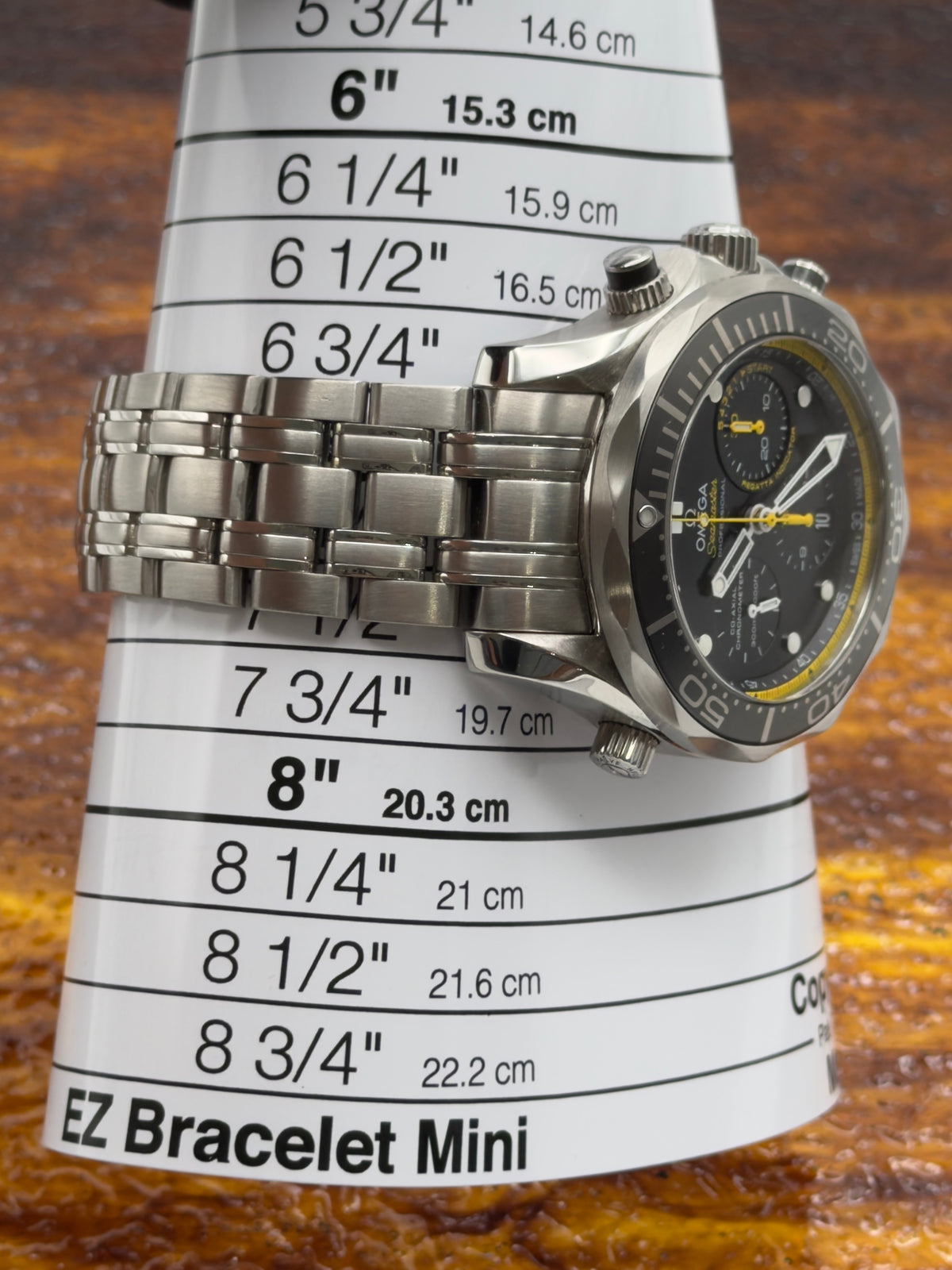 2013 Omega Seamaster Diver 300M Chronograph 44mm Black Dial w/ yellow accent 212.30.44.50.01.002 - Complete Set