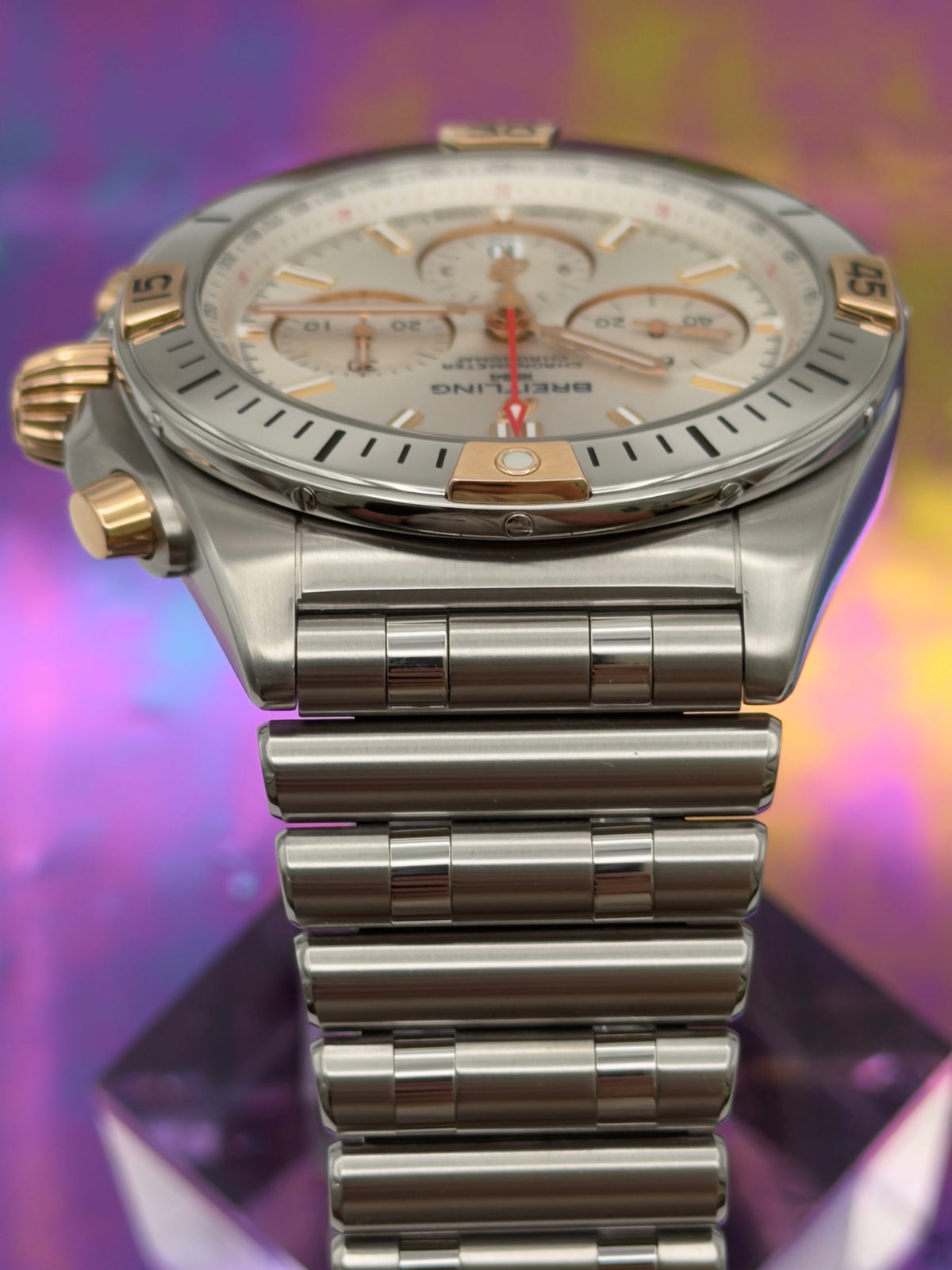 2023 Breitling Chronomat B01 42mm Stainless Steel & 18k Red Gold on SS Bracelet IB0134101G1A1 ~ Complete Set ~ WARRANTY