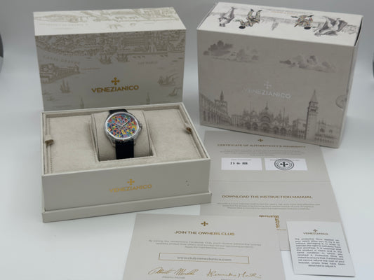 UNWORN 2026 Venezianico Redentore Arlecchino 38mm Mosaic Carnival Dial ~ Limited Edition 005/400 ~ Complete Set