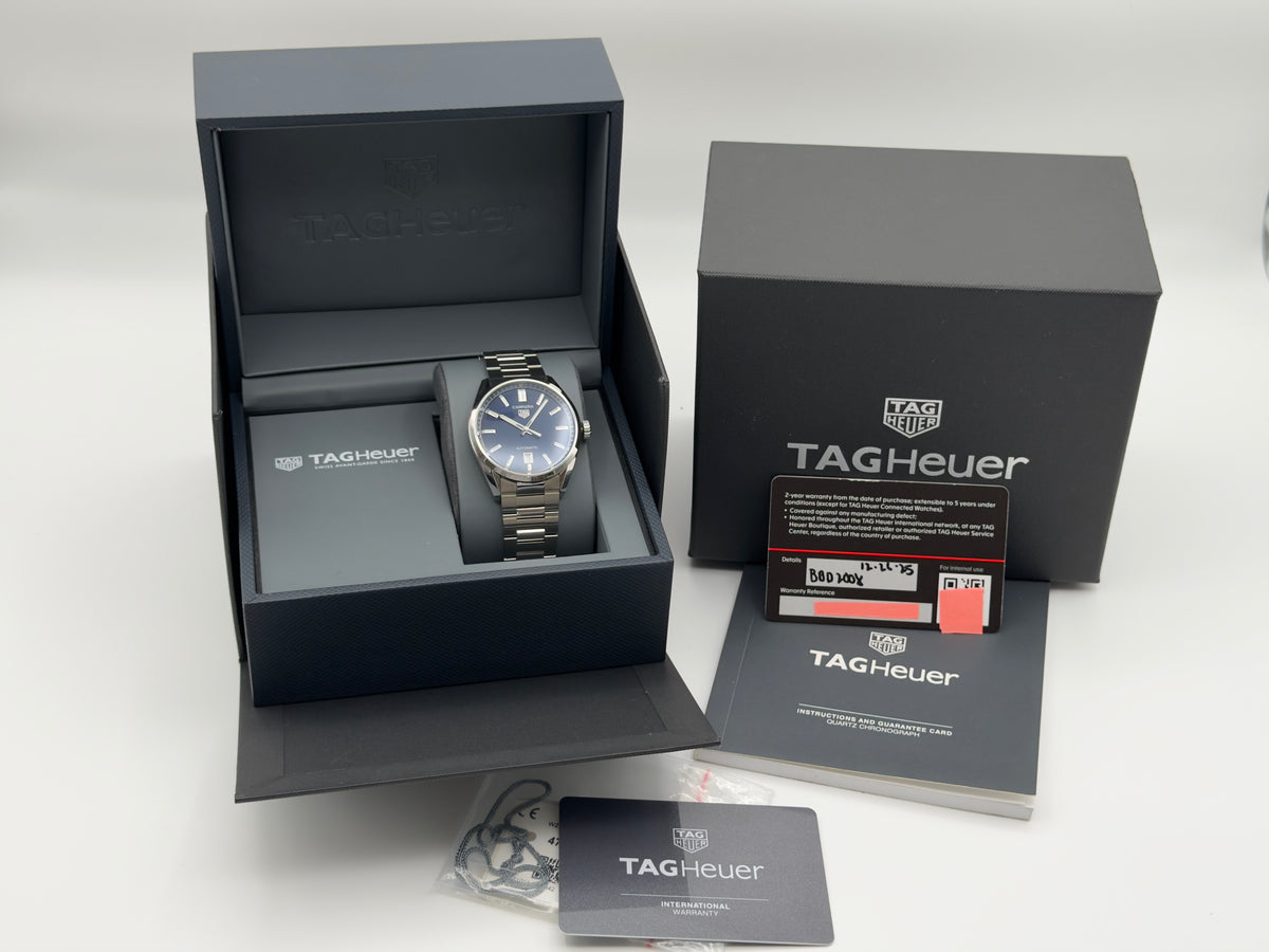 2025 TAG Heuer Carrera 5 Automatic 39mm Blue Dial SS Bracelet WBN2112.BA0639 - Complete Set - WARRANTY
