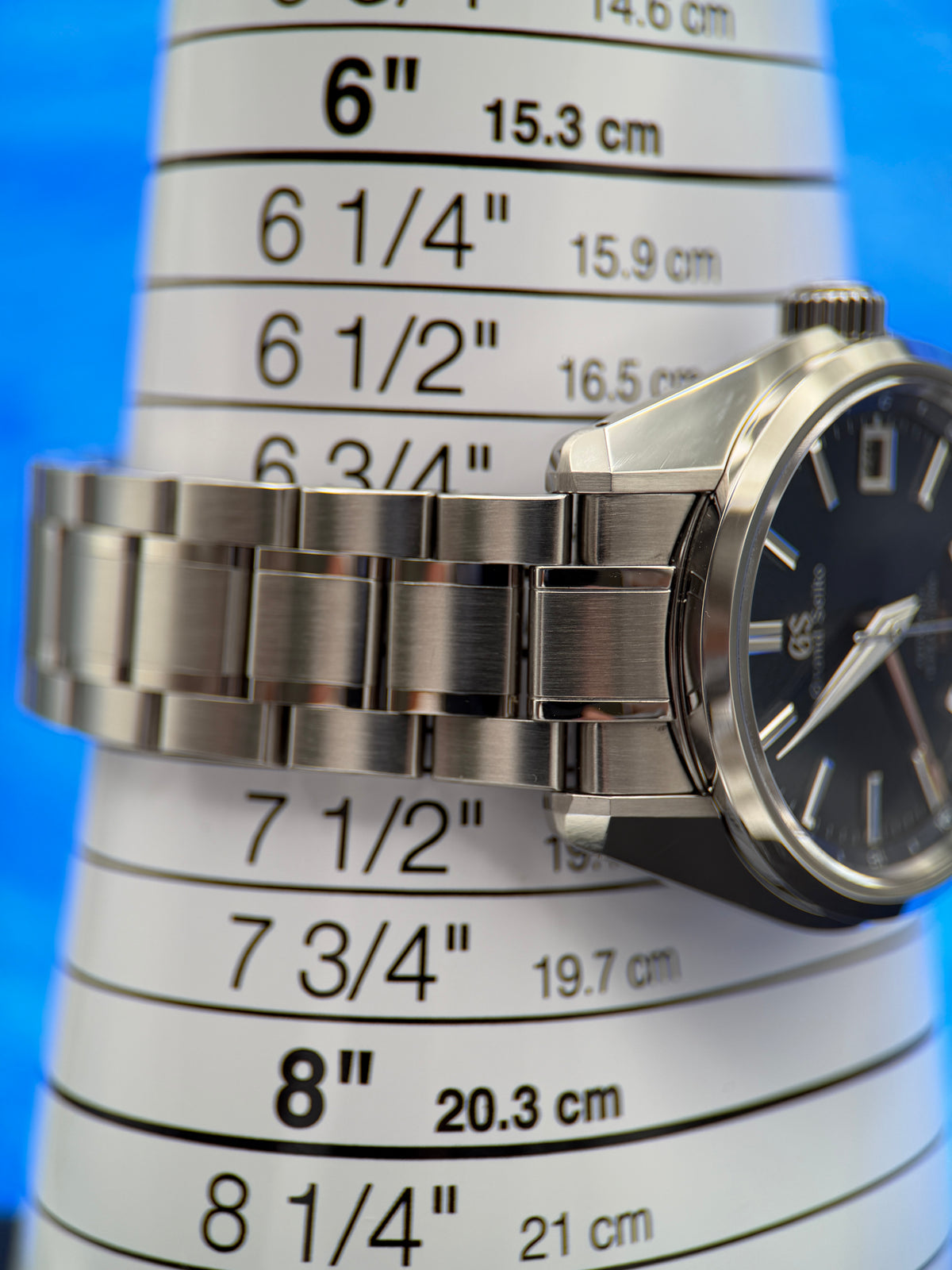 2022 Grand Seiko SBGJ235 Hi-Beat 36000 GMT 40mm “Mt. Iwate” Blue Dial on Bracelet Limited Edition Complete Set