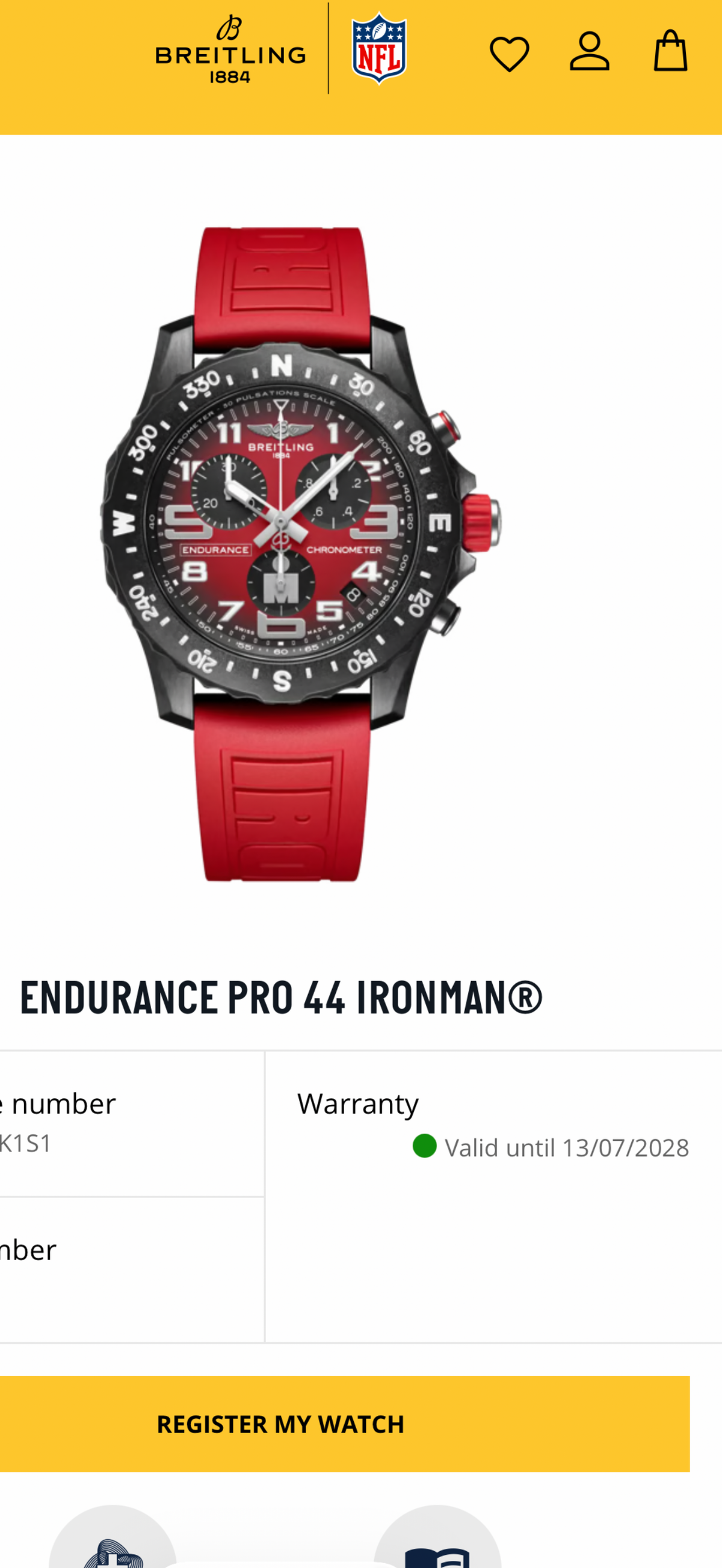 UNWORN 2026 Breitling Endurance Pro IRONMAN® Special Edition Red Dial w/ Red Rubber Strap X82310 -Complete Set - WARRANTY