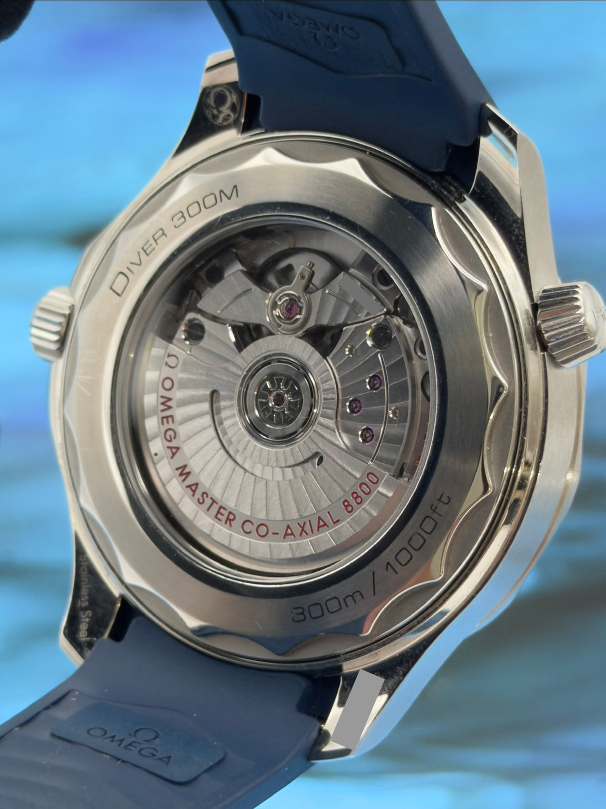 2022 OMEGA Seamaster 42mm Diver 300M Grey Wave Dial Blue Rubber Strap 210.32.42.20.06.001 ~ Complete Set ~ WARRANTY