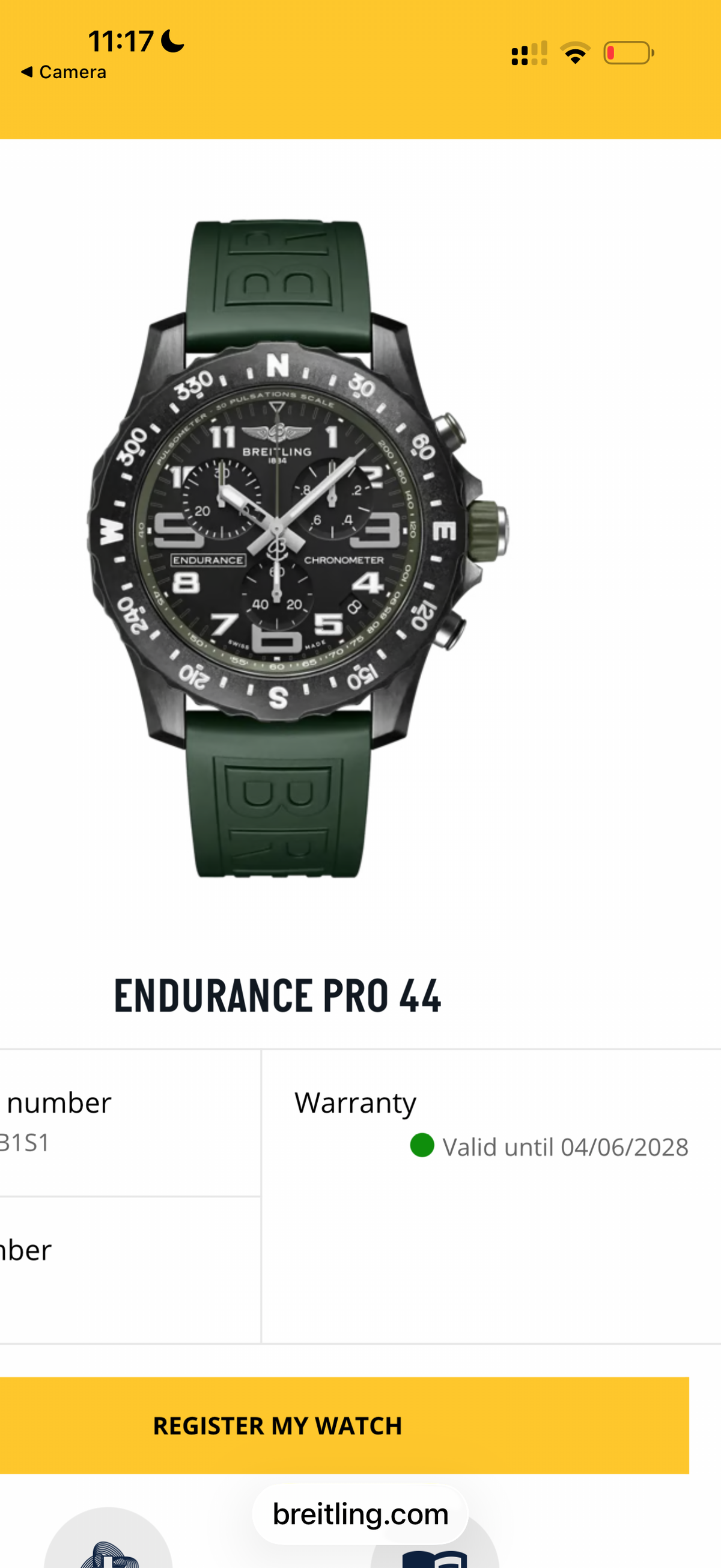 UNWORN 2026 Breitling Professional Endurance Pro 44mm Black Dial Army Green Rubber strap X82310 ~ Complete Set ~ WARRANTY