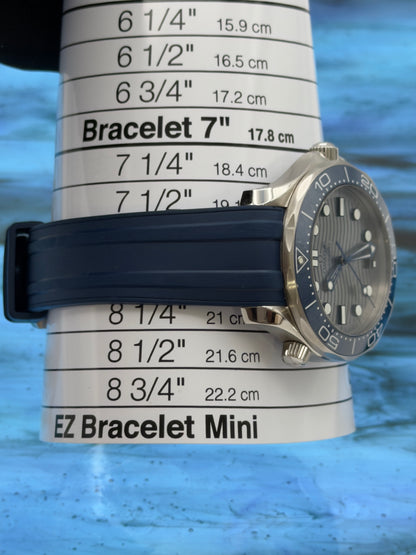 2022 OMEGA Seamaster 42mm Diver 300M Grey Wave Dial Blue Rubber Strap 210.32.42.20.06.001 ~ Complete Set ~ WARRANTY