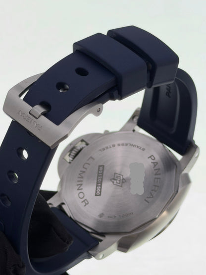 2020 Panerai Luminor Marina 42mm Blue Dial on Blue Rubber Strap PAM01393 ~ B&P