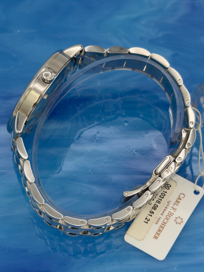UNWORN w/ Tags Carl F. Bucherer Adamavi 40mm Blue Dial Steel bracelet 00.10318.08.51.21 ~ Watch Only & PLT Travel Case
