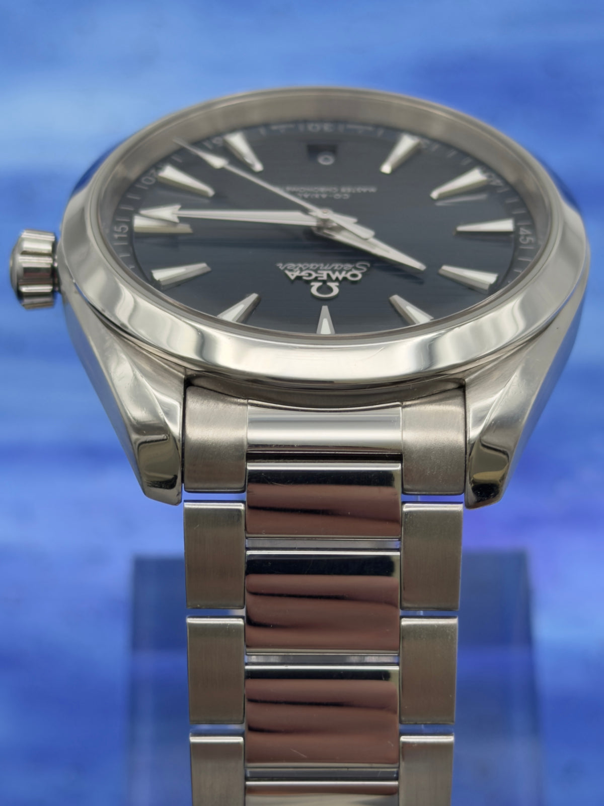 2023 Omega Seamaster 41mm Aqua Terra 150M "Teak" Blue Dial w/ SS Bracelet 220.10.41.21.03.004 ~ Complete Set - WARRANTY