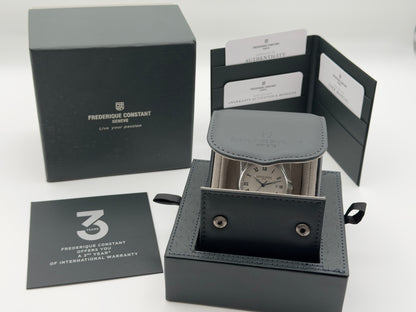 UNWORN Frederique Constant Classics Index Automatic 40mm Silver White Dial Brown Leather Strap  ~ Complete Set - MFG Warranty