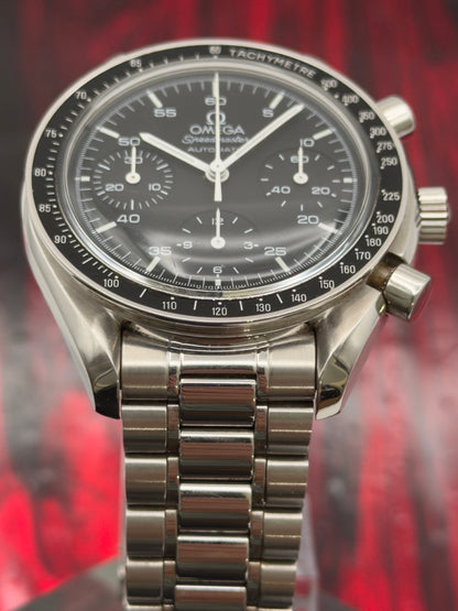 Omega Speedmaster Reduced 39mm Black Dial Steel Bracelet 3510.50.00 - Complete Set w/ Extra Links