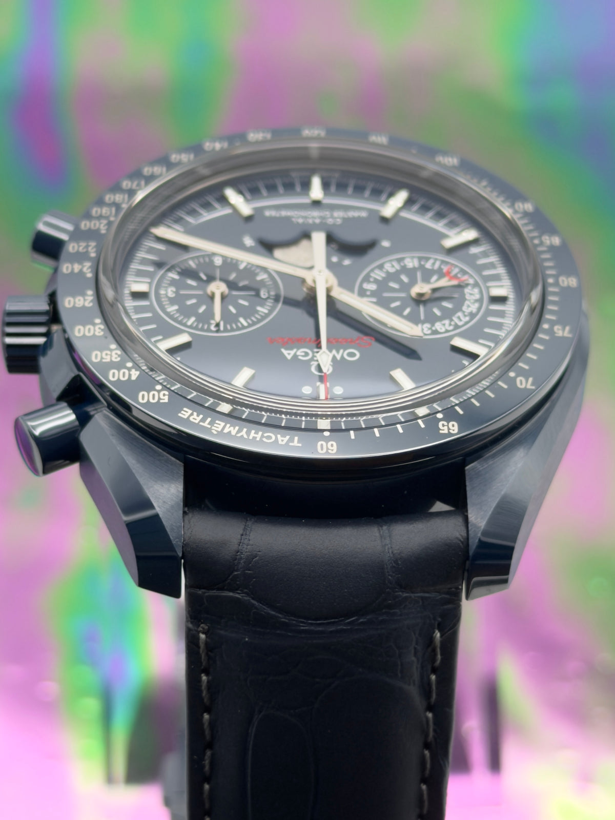 2022 Omega Speedmaster Moonphase “Blue Side of the Moon” 44.25MM Ceramic Automatic -UNWORN -Complete Set