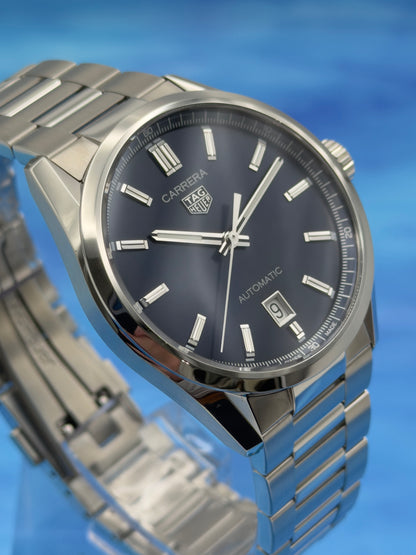 2025 TAG Heuer Carrera 5 Automatic 39mm Blue Dial SS Bracelet WBN2112.BA0639 - Complete Set - WARRANTY