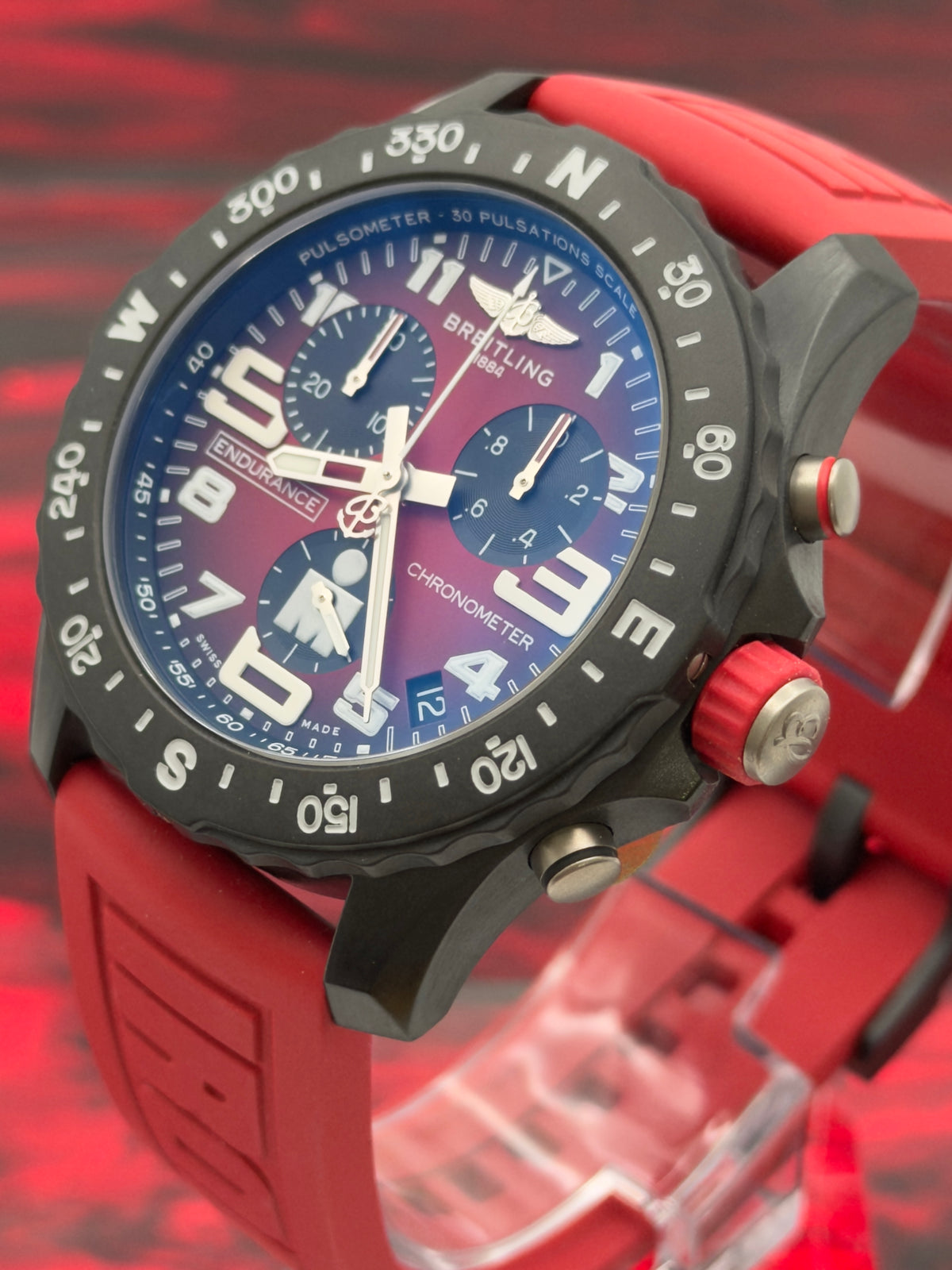 UNWORN 2026 Breitling Endurance Pro IRONMAN® Special Edition Red Dial w/ Red Rubber Strap X82310 -Complete Set - WARRANTY
