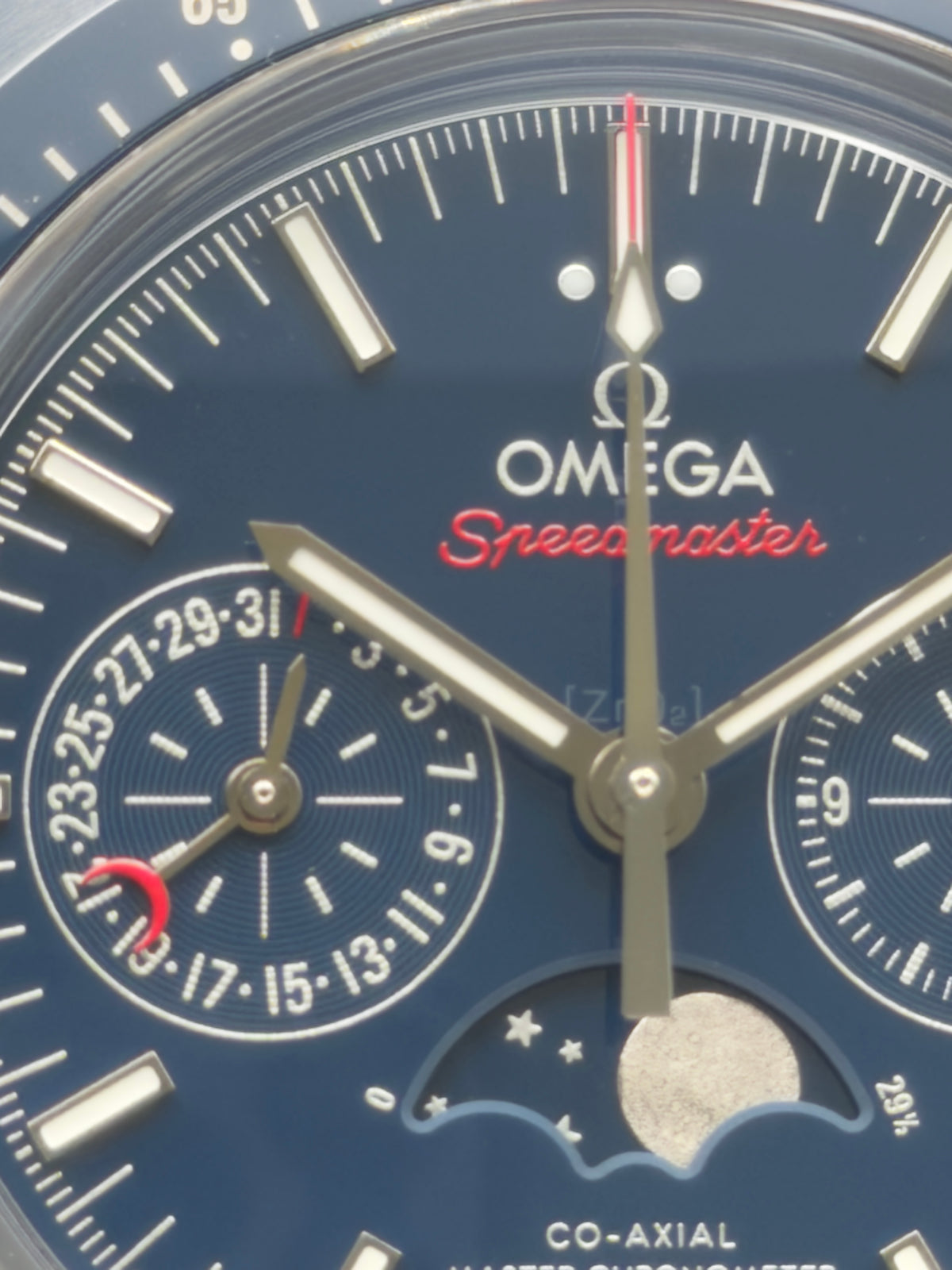2022 Omega Speedmaster Moonphase “Blue Side of the Moon” 44.25MM Ceramic Automatic -UNWORN -Complete Set