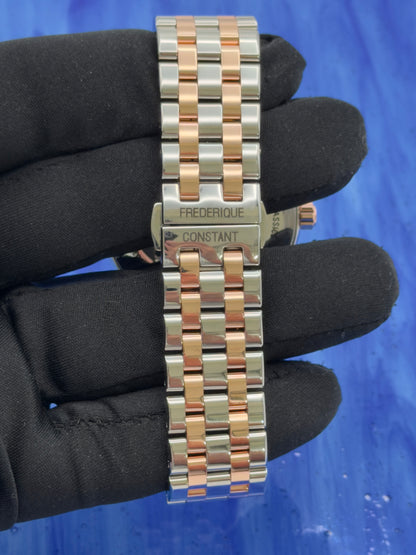 Frederique Constant Classics Automatic 40mm White Dial Two-Tone Rose Gold/Steel Bracelet FC-303SS5B2B - w/ Box