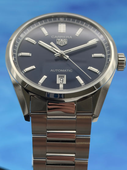 2025 TAG Heuer Carrera 5 Automatic 39mm Blue Dial SS Bracelet WBN2112.BA0639 - Complete Set - WARRANTY