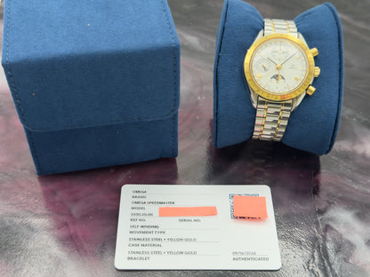 Omega Speedmaster Moonphase Triple Calendar 39mm White Dial Two-Tone bracelet 3330.20.00 - Watch Only