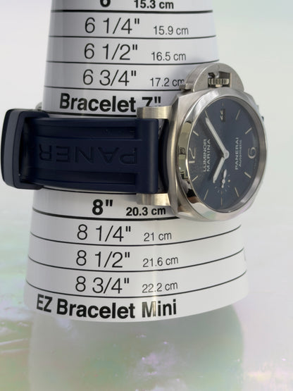2020 Panerai Luminor Marina 42mm Blue Dial on Blue Rubber Strap PAM01393 ~ B&P