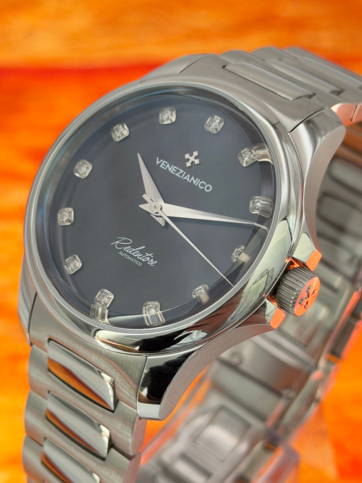 2024 Venezianico Redentore 36 mm Diamond Black Mother of Pearl Dial ~ 1121521C - Watch & Generic Box