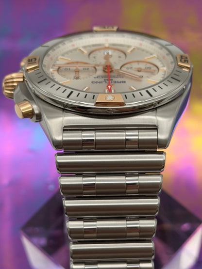 2023 Breitling Chronomat B01 42mm Stainless Steel & 18k Red Gold on SS Bracelet IB0134101G1A1 ~ Complete Set ~ WARRANTY