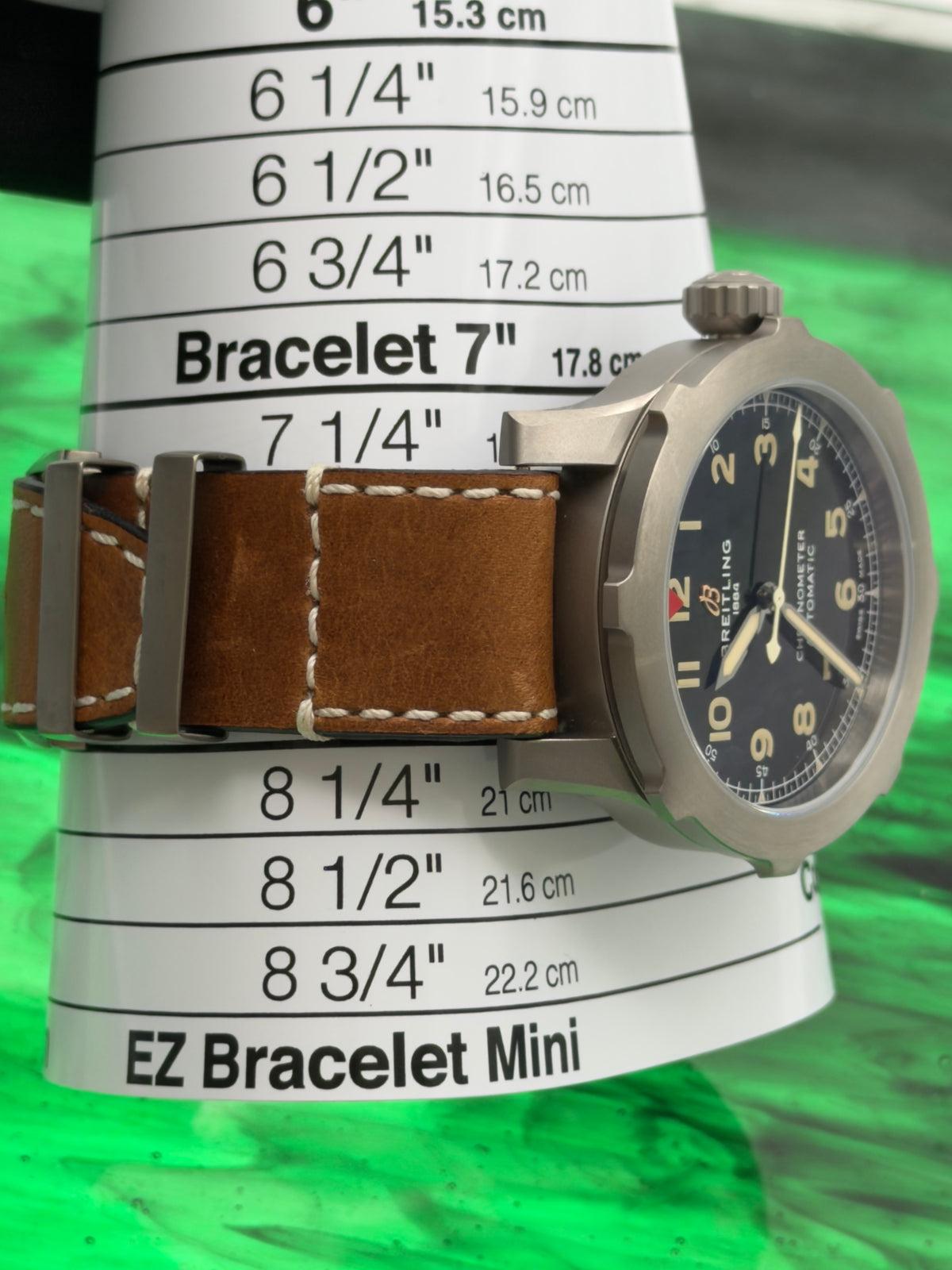 2022 Breitling Aviator Super 8 B20 Automatic 46mm Titanium "Green Dial" Complete Set w/ MFG Warranty