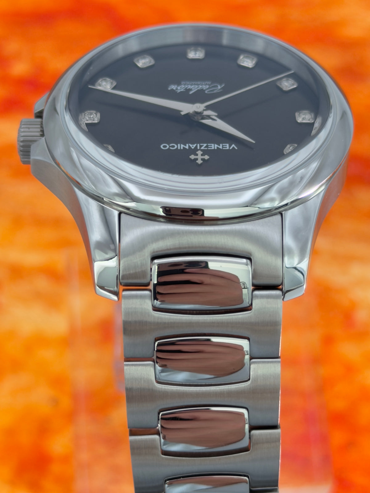 2024 Venezianico Redentore 36 mm Diamond Black Mother of Pearl Dial ~ 1121521C - Watch & Generic Box